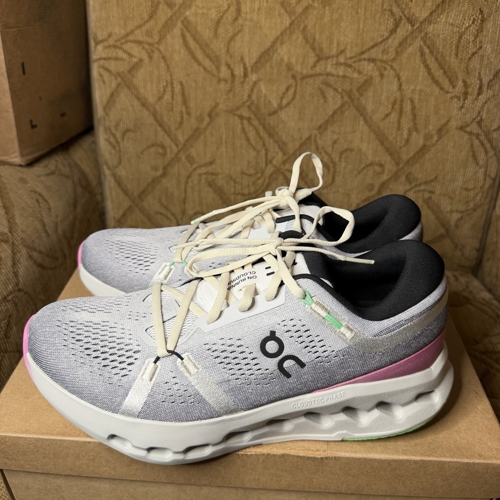 On Cloudsurfer 2 Men's Size 10 Running Shoes White Mineral Grey 3MF10120981